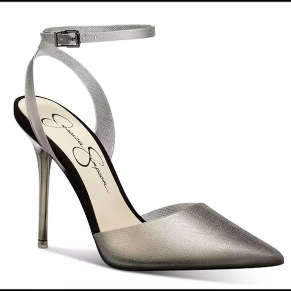 Jessica Simpson Shoes - BNWOT Jessica Simpson Pirrie Lucite Vinyl Two Piece Pump